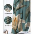 thumbnail image 3 of Vintage Flower Kitchen Curtains Country Lily Floral Botanical Plant Leaf Cafe Short Curtains for Bathroom Blackout Window Curtain Small Window Treatment Drapes for Bedroom Living Room 42"x45"x2, 3 of 9