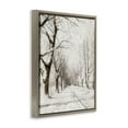 thumbnail image 4 of Stupell Industries Snowy Winter Lane Landscape Painting Brown Floater Framed Art Print Wall Art, 17 x 21, 4 of 10