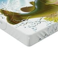 thumbnail image 2 of Ambesonne Fish Fitted Sheet, Wild Life in Nature Theme, Full Size, Green Blue, 2 of 3