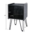 thumbnail image 4 of TC-HOMENY Record Player Stand Vinyl Album Storage Cabinet with Hairpin Legs End Side Table Black, 4 of 6