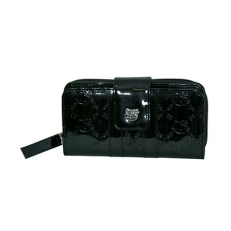 Wallet - - Black Shiny Patent Embossed New Gifts sanwa0063