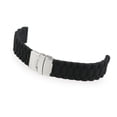 thumbnail image 3 of Black Silicone and Stainless Steel Folding Buckle Watch Band 22mm Width Waterproof for Sports, 3 of 4