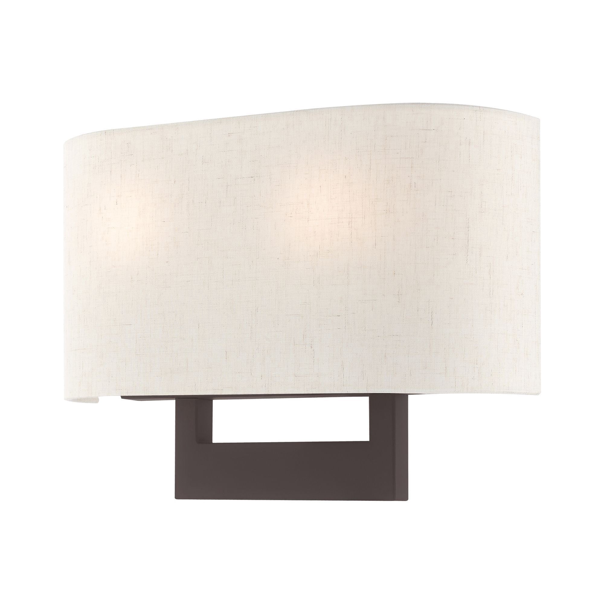 Livex Lighting 2-Light Contemporary Metal & Fabric Wall Sconce in Bronze