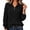Black, variant on Womens Cable Knit Sweaters Long Sleeve Collared Zip Up Pullover Tops Loose Comfy Casual Warm Fall Winter Sweater