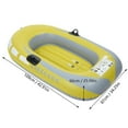 thumbnail image 4 of Kayak Yellow PVC Inflatable One Person Rowing Air Boat Fishing Drifting Diving Tool, 4 of 8