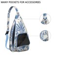 thumbnail image 2 of Waterproof Hiking Sling Backpack for Women – Lightweight Floral Crossbody Chest Bag with Adjustable Strap, Botanical Wildflower Travel Backpack for Outdoor & Everyday Use, 2 of 4