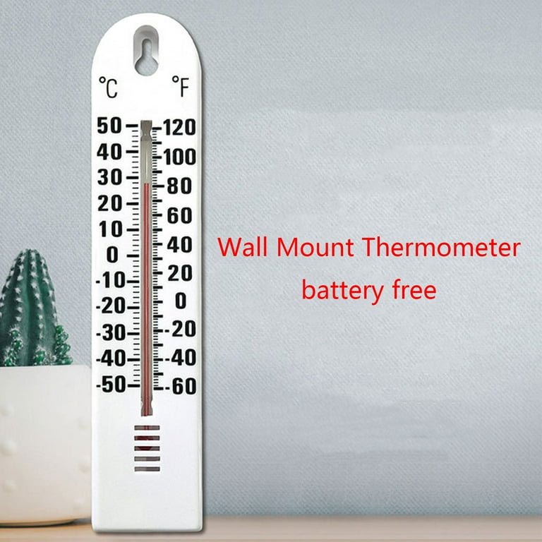 Wall Thermometer, Mini Wall Hanging no Batteries Required Thin