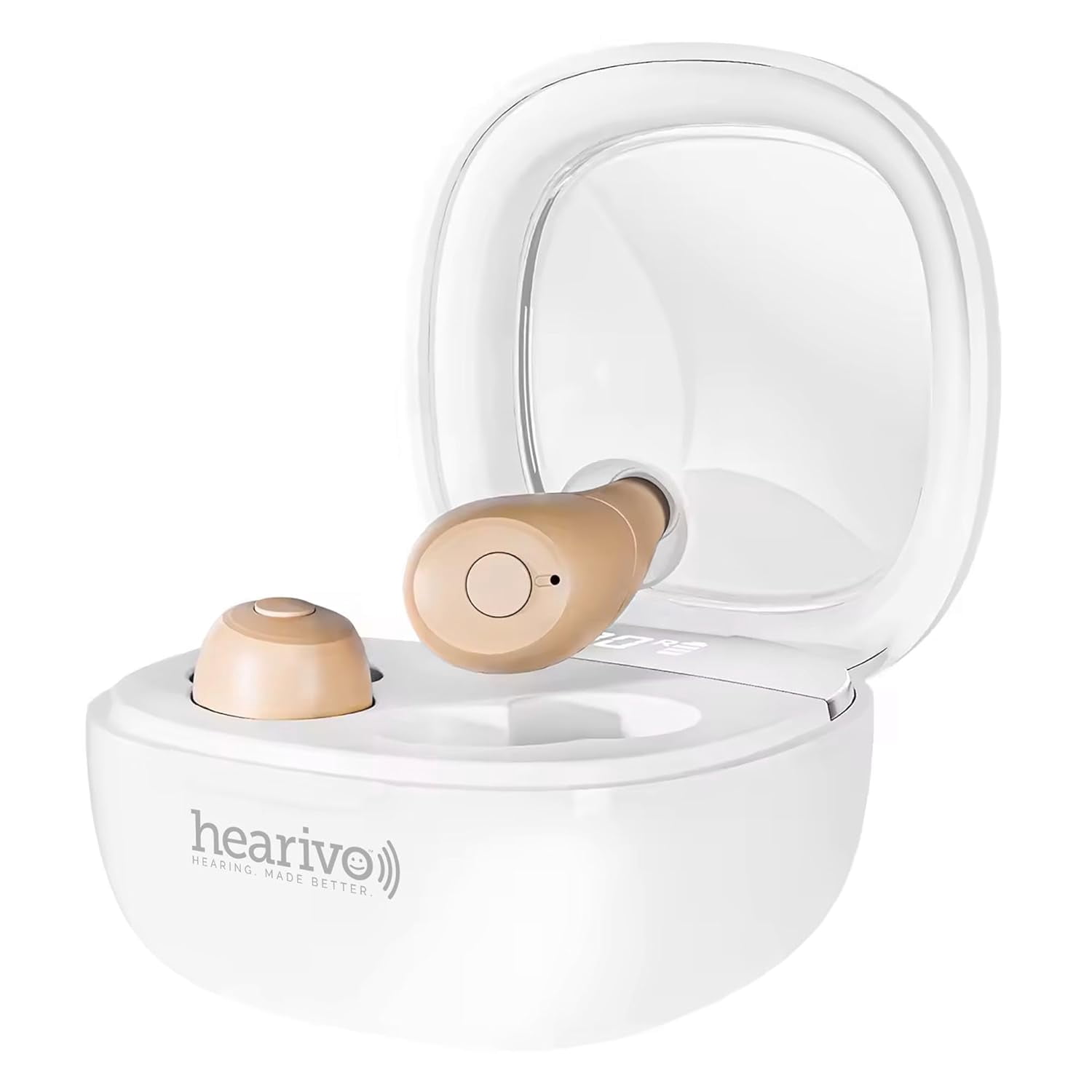 SUWU Rechargeable Hearing Aids, Bluetooth Enabled, Noise Cancelling with App Control, 4 Sound Modes including Tinnitus Masking, Beige