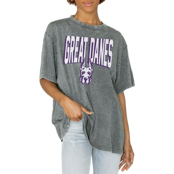 Women's Gameday Couture Gray UAlbany Great Danes Solid Defense Oversized T-Shirt