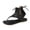 Womens Casual Shoes # Black, variant on Womens Flat Sandals Open Toe Thong Style Strappy Lace Up Front High Ankle Gladiator Silhouette Smooth Faux Leather Casual Beach Resort Vacation Shoes