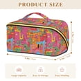 thumbnail image 4 of FORMRS Makeup Bag Travel Cosmetic Organizer for Women Fold Flat Zipper Pouch with Handle, Art City, 4 of 8