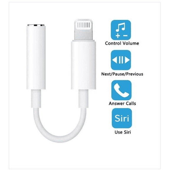 Lightning to 3.5mm Headphone Jack Adapter MFi Certified Audio Connector for SmartPhones and Other Devices, Supports Music Control & Call Functions