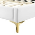 thumbnail image 4 of Modway Peyton Performance Velvet Queen Platform Bed in White, 4 of 10