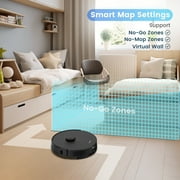 AIRROBO L40+ Robot Vacuum Cleaner and Mop Combo - 75-Day Self-Empty Bin, 240 Min Runtime, App and Voice Control