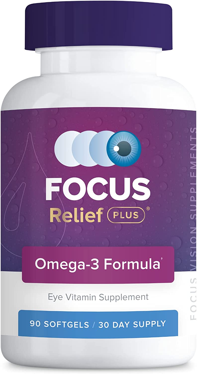 Focus Relief Plus Dry Eye Formula (90 ct. 30 Day Supply) Dry Eye Omega 3 Supplement Dry Eye