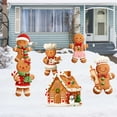thumbnail image 3 of 6PCS Christmas Yard Signs Xmas Gingerbread Man Decorative Yard Stakes Holiday Christmas Swedish Tomte Yard Decorations Winter Home Pathway Walkway Decor Christmas Outdoor Garden Lawn Decorations, 3 of 9