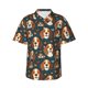 thumbnail image 1 of Fotbe Cute Puppy Camisa Hawaiana para Hombre Unisex – Camisa Casual de Verano con Botones de Manga Corta de Algodón y Lino,Large, 1 of 7