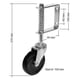 thumbnail image 2 of 455654 Rueda giratoria para puerta con resorte de 100 mm y capacidad de carga de 57 kg, 2 of 7