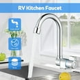 thumbnail image 4 of Folding Kitchen Faucets Chrome Plated Brass 360 Degrees Rotation Folding for Inside Window G1/2 Thread Single Handle Cold Water Kitchen Sink Taps for RV Yacht Basin, 4 of 5