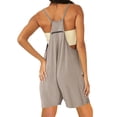 thumbnail image 3 of Xuanfei Women Solid Color V Neck Sleeveless Pockets Cami Jumpsuit Rompers, 3 of 5