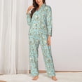 thumbnail image 2 of Fotbe Cute Honeybees Pattern Long Sleeve Pajama Set for Women,Sleepwear Set,2-piece Loungewear Set,Soft PJs Comfy Nightwear with Pockets -XX-Large, 2 of 7