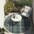 thumbnail image 6 of Addison Rugs Chantille Indoor/Outdoor Transitional Plaid Teal Washable Round Rug, 8' x 8', 6 of 6