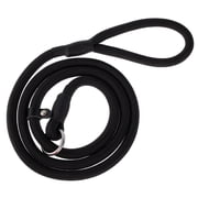 Dog Slip Rope Leash Dog Training Leashes Adjustable Pet Leash Climbing Nylon Rope Dog Leash 4.6ft/140cm Long for Medium/Large Dog Walking (Black-S)