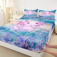 thumbnail image 3 of jejeloiu Pink Cute Axolotl Full Size Sheets,Ocean Aniaml Bed Sheets,Watercolor Sealife Coral Sheet Sets For Girls Kids,Breathable Home Decor,4 Pieces, 3 of 7