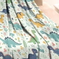 thumbnail image 3 of LightColor Dinosaurs Floral Pattern Blanket,Comfortable Soft Lamb Wool Throw Blanket,All Season,Warm Lightweight Blankets for Sofa Bed Couch Living Room Chair,30"x40", 3 of 4