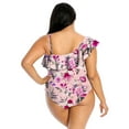 thumbnail image 2 of Lysa Women's Plus Size Raya Ruffle Single Shoulder One Piece Swimsuit 0X 1X 2X 3X, 2 of 2