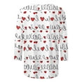 thumbnail image 6 of Mifsaly 3/4 Sleeve Valentines Shirt Women Bow Print Crewneck Blouse Heart Graphic Pullover Tops Girlfriend Gifts Loose T-Shirts Fashion Spring Summer Outfits M, 6 of 7