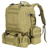 "AW 55L Mud Color Camping Bag 23x19x5.5"" Oxford Nylon Backpack Travel Military Tactical Hike Climb"