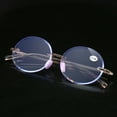 thumbnail image 6 of 4 Pairs of Brown Ultra-light Anti-blue Light Reading Glasses 1.50 for Women Oval Fashion Rimless Readers +1.50 TR90, 6 of 6