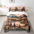 thumbnail image 2 of Homewish Lake House 7-Piece Bedding Comforter Set,Rustic Pine Tree King Bedding Sets,Brown Teal Bed Sheets For Girls,Ultra Soft Home Decor Reversible, 2 of 8
