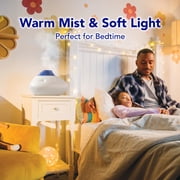Vicks Warm Steam Vaporizer Humidifier with Night Light, 1.5 gal, 600 Sq. ft, White, V150SGNLUPCV2