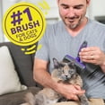 thumbnail image 6 of Hertzko Self Cleaning Slicker Brush for Dogs and Cats - Pet Hair Brush for Shedding Long and Short Hair - Easy Clean Retractable Bristles - Cat and Dog Grooming Tool - Purple, 6 of 7