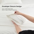 thumbnail image 5 of Simple&Opulence Linen Sheet Set-Linen Cotton Blend Bedding set-4 Pieces(1 Flat Sheet,1 Fitted Sheet&2Pillowcase)-Soild Color Collection,Soft & Cozy,Cooling Bedding- King Size, White, 5 of 8
