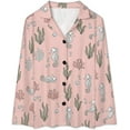 thumbnail image 4 of Top-kevin Women Long Sleeve Pajama Set Comfy Pjs Sets Seahorse Coral Bubbles 2 Piece Lounge Set, 4 of 12