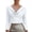 White, variant on Cotton Shirts for Women Pack Ash Grey Partial Snap V Neck Relaxed Multipack Pullover Shirt White M