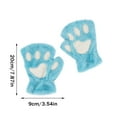 thumbnail image 4 of Guantes sin dedos para mujer Guantes de gato Guantes cálidos de felpa sintética Guantes de gato bonitos para los dedos Guantes de invierno para cosplay Equipamiento para deportes de invierno, 4 of 4