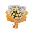 thumbnail image 1 of Ramo de flores de crochet, ramo tejido a mano, ramo de crochet decorativo y de buen gusto. Amarillo, 1 of 9