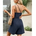 thumbnail image 6 of lmcalzta Womens Dresses One Shoulder Camisole Tops with Shorts Summer Workout Jumpsuits Gym Athletic Rompers, 6 of 9