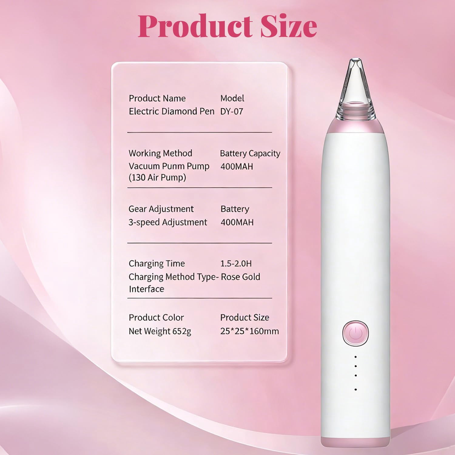 Electric Diamond Painting Pen, Diamond Painting Pen Accessories & Tools with Vacuum Technology, Rechargeable Battery, Lightweight Design, Gift Gem Diamond Art Fans & DIY(2pcs)