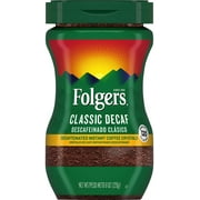 Folgers Classic Roast Instant Decaffeinated Coffee (Medium), 8 Oz, Packaging May Vary