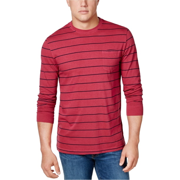 Club Room Camiseta básica teñida en prenda para hombre, rojo, extragrande