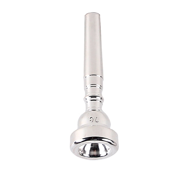 Boquilla de trompeta profesional 7C de metal plateado con forma de bala C507 (plata)