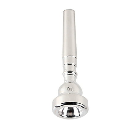 Professional Trumpet Mouthpiece 7C Silver Plated Metal Shape Mouthpiece C507 (Silver)