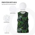thumbnail image 6 of Easygdp Lush Foliage Green Plant Men's Mesh Basketball Jersey Quick Drying Sleeveless Shirts Fitted Muscle Tank Tops Sport Round Neck T-Shirt - Medium, 6 of 9