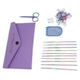 thumbnail image 1 of Crochet Hooks, 1Pcs Scissors 5Pcs Yarn Needles DIY Tool Set Stainless Steel Crocheting Kit Easy To Use  for Shawls, 1 of 7