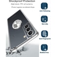 thumbnail image 2 of Compatible with Samsung Galaxy S22 5G Case Shockproof Protective Case with Magnetic Ring Kickstand Holder Translucent Frosted Back Soft Silicone TPU Impact-Resistant Bumper Coverer - Silver, 2 of 8